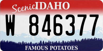 ID license plate W846377