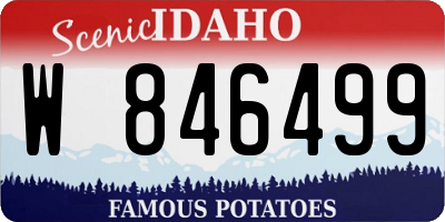 ID license plate W846499