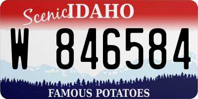 ID license plate W846584