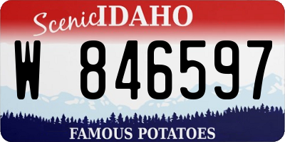 ID license plate W846597