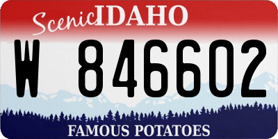 ID license plate W846602