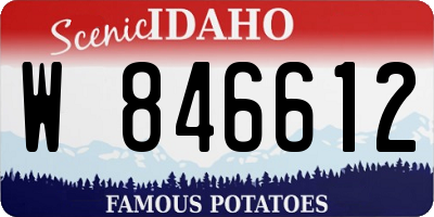 ID license plate W846612