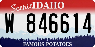 ID license plate W846614