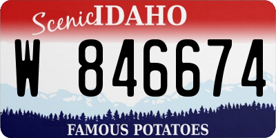 ID license plate W846674