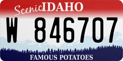 ID license plate W846707
