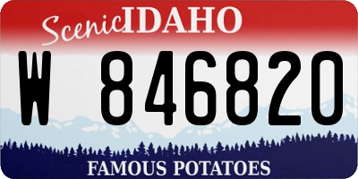 ID license plate W846820