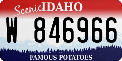ID license plate W846966