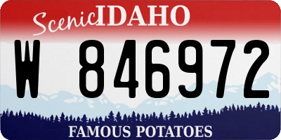 ID license plate W846972