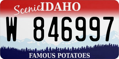 ID license plate W846997