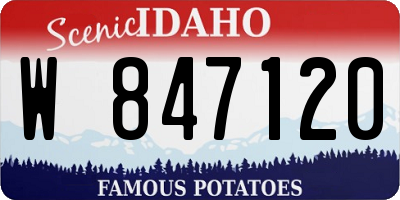 ID license plate W847120