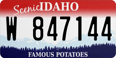 ID license plate W847144