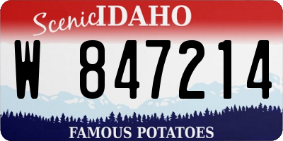 ID license plate W847214