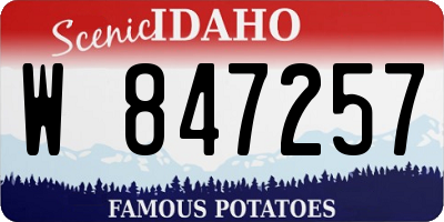 ID license plate W847257