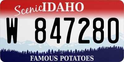 ID license plate W847280