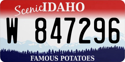 ID license plate W847296