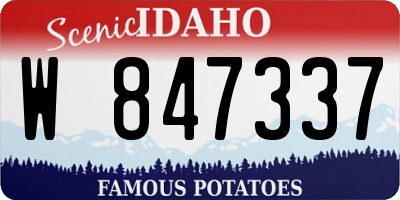 ID license plate W847337