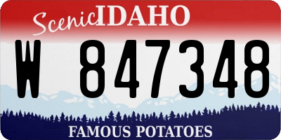 ID license plate W847348