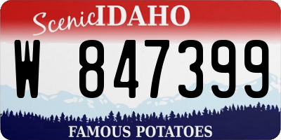 ID license plate W847399