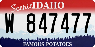 ID license plate W847477