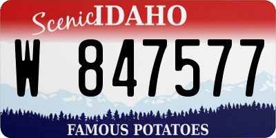 ID license plate W847577