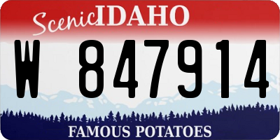 ID license plate W847914