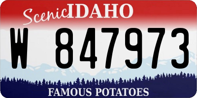 ID license plate W847973