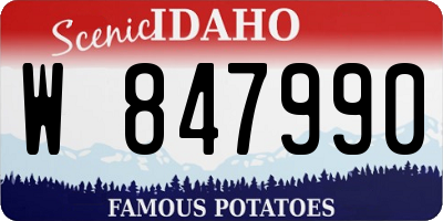 ID license plate W847990