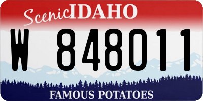 ID license plate W848011