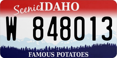 ID license plate W848013