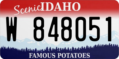 ID license plate W848051