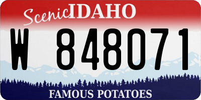 ID license plate W848071