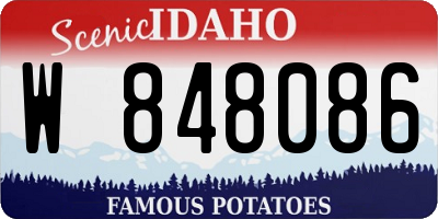 ID license plate W848086