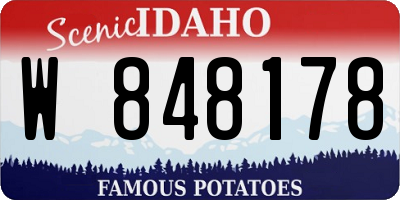 ID license plate W848178