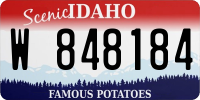 ID license plate W848184