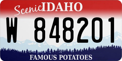 ID license plate W848201
