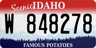 ID license plate W848278