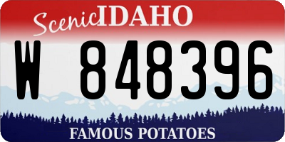 ID license plate W848396
