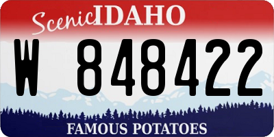 ID license plate W848422