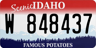 ID license plate W848437