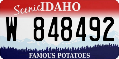 ID license plate W848492