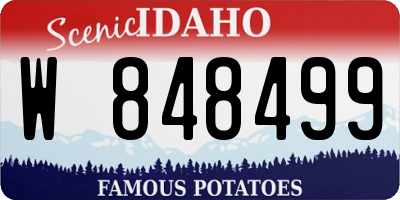 ID license plate W848499