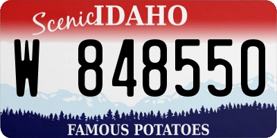 ID license plate W848550