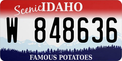 ID license plate W848636