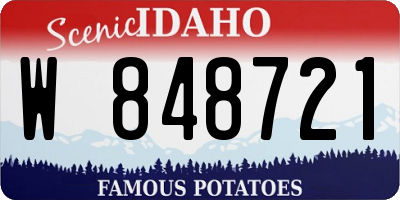 ID license plate W848721