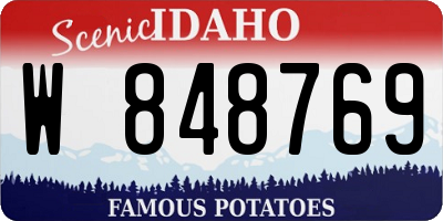 ID license plate W848769