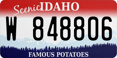 ID license plate W848806
