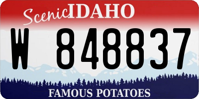 ID license plate W848837