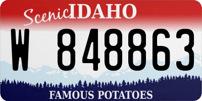 ID license plate W848863