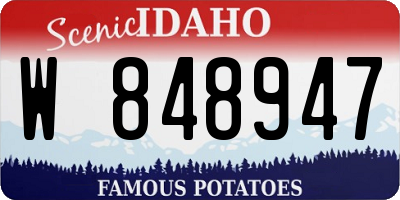 ID license plate W848947