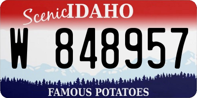 ID license plate W848957